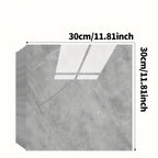 3D Marble Peel and Stick Wall Tiles 20/50pcs, Self-Adhesive Foam Wall Panels & Wall Stickers for Bathroom, Kitchen, Living Room & Bedroom Renovation, Easy to Cut & Clean, Grey Marble, Not Real Tile