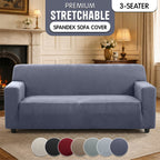 Luxury Spandex Sofa Cover Anti-Slip – Wrinkle-Free Elastic Couch Slipcover, Pet & Scratch-Proof, Machine Washable, All-Season, 7 Colors, 1/2/3 Seater, Living Room Home Decor