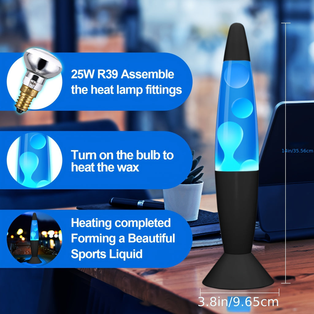 14-Inch Lava Lamp Motion Liquid Magma Lamp – Relaxing Decorative Night Light for Living Room, Bedroom & Office – Retro Ambient Lamp for Adults & Teens