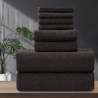 8 Piece Bath Towel Set Oversized – 2 Extra Large Bath Sheets, 2 Hand Towels, 4 Washcloths – Soft, Highly Absorbent, Quick Dry Shower Towels for Bathroom, Hotel, Spa & Beach