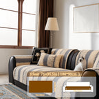 Non-Slip Sofa Slipcover, Striped Couch Cover for 2/3/4 Seater with Silicon Rubber Backing, Pet-Friendly Machine Washable Furniture Protector, All-Season Soft Sofa Cover, Sold by Piece
