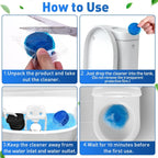 Jasmine Scent Automatic Toilet Bowl Cleaner Tablets 48-Pack – Low Odor, Plastic-Surface Safe, Powerful Stain Removal & Long-Lasting Deodorizing for Home & RV Toilets