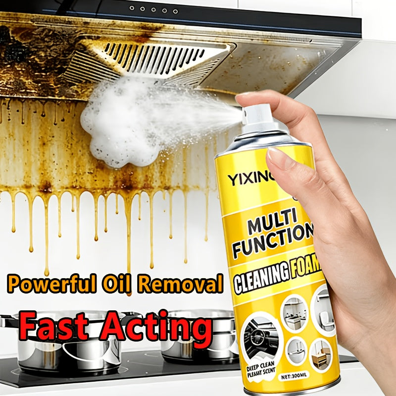 Multi-Surface Foam Cleaner & Degreaser Spray 300ml - Heavy Duty Deep Clean for Kitchen Stoves, Bathroom, Car Upholstery, Sofa & Furniture