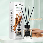 Reed Diffuser Set 3.3oz Essential Oil Air Freshener – Long-Lasting Scent with 4 Reed Sticks & Glass Bottle for Bathroom Bedroom Living Room, Holiday Home Decor Gift