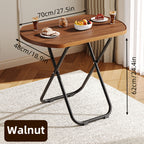 Foldable Tray Table – No Assembly TV Dinner Tray for Eating on Bed Sofa Living Room, Stable Snack Table, Normal & Large, Black White Walnut