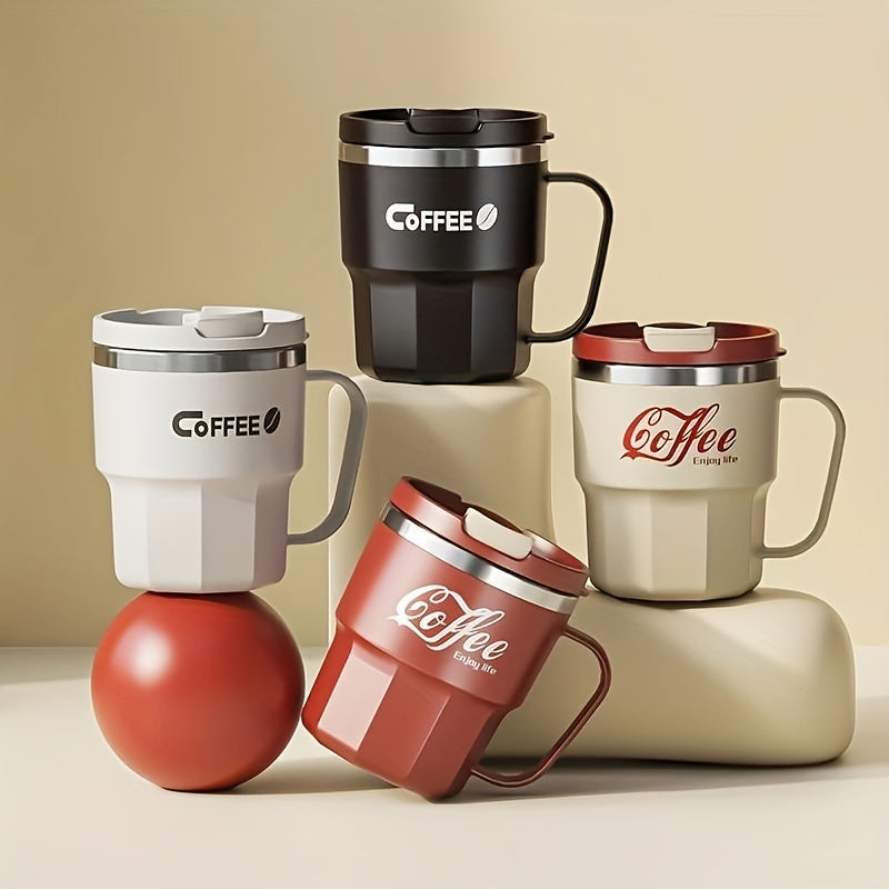 Double Wall Insulated Stainless Steel Coffee Mug with Lid – Reusable Travel Cup for Hot & Cold Drinks, Dishwasher Safe, Multiple Colors – Perfect Gift for Office, Camping & Holidays