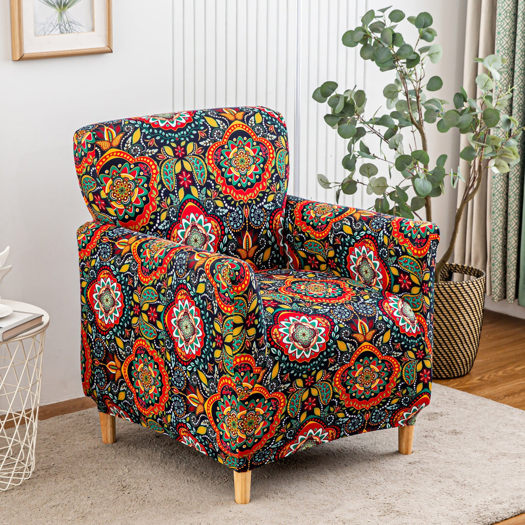 Stretch Armchair Slipcover 1pc - Mid Century Modern Accent Chair Cover with Arms Soft Furniture Protector for Living Room Office Reception Reading Machine Washable