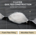 Recliner Armchair Cover 1pc – Quilted Non-Slip 100% Polyester Machine Washable Slipcover for Single-Seat Sofa, Modern Mixed Colors Furniture Protector for Bedroom Office Living Room