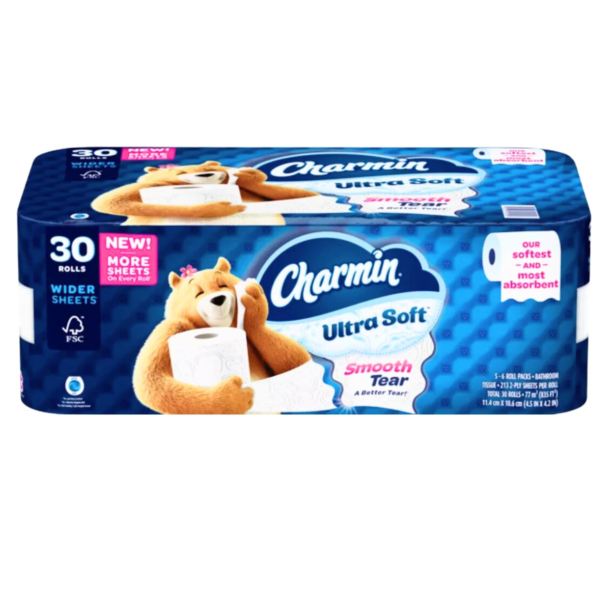 Charmin Ultra Soft Toilet Paper, 30 Jumbo Rolls, 2-Ply – Soft & Absorbent Bathroom Tissue Value Pack