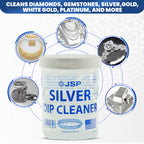 Silver Jewelry Dip Cleaner Solution 8oz – JSP Silver Dip Liquid Cleaner for Rings Bracelets Necklaces Flatware