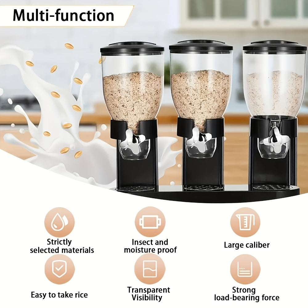 Dry Food & Candy Dispenser with Spoon, Bowl & Lid – 17.5oz Countertop Snack Organizer for Pantry, Oatmeal, Nuts, Granola & Treats