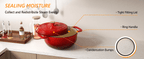 Dutch Oven 5QT 6QT 7.5QT Enameled Cast Iron Cookware with Lid Silicone Handles Oven Safe 500°F Bread Baking Stews Roasts Multiple Colors