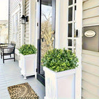 Artificial Boxwood Shrubs 10 Bundles UV Resistant – Realistic Faux Hedge Greenery for Garden, Patio, Backyard, Home & Office – Low Maintenance Boxwood Stems for Weddings & Outdoor Decor