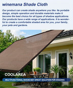 Anti-UV Sunshade Net for Garden, Greenhouse, Pergola & Terrace – Durable Sun Protection Shade Cloth for Plants & Outdoor Spaces | Brown & Black, Multiple Sizes