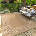 Outdoor Rug for Patio Foldable Reversible Plastic Straw Mat – Waterproof Area Rug for RV, Deck, Porch, Camper, Picnic & Balcony, 4 Sizes