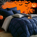 Comforter Set 3pcs 5pcs 7pcs - Extra Thick Warm Bedding Set with Sheet Sets & Pillowshams, Full Queen King Size, Machine Washable, Halloween Themed Kids Room Decor