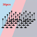 Copper Taper Candle Holders Set 30/36/48 Pcs Retro Minimalist Candlestick for Dining Table Wedding Birthday Christmas Fireplace Home Decor