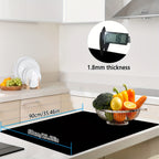 Silicone Kitchen Counter Mat Extra Large, Nonslip Heat Resistant Countertop Protector, Nonstick Waterproof Craft Mat & Table Placemat, Multi-Size in Gray, Black & Translucent