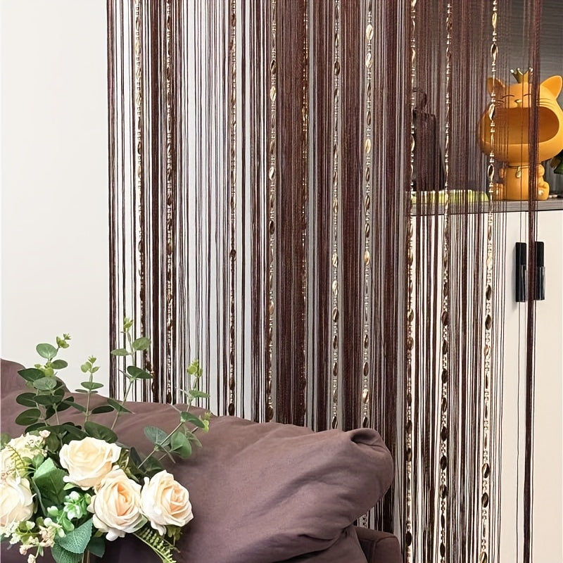 Beaded String Curtain Room Divider Boho Fringe Tassel Doorway Panel – Easy Hang Decorative Bead Curtain for Bedroom, Living Room & Hallway | 2 Colors