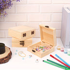 Unfinished Wooden Treasure Chest Boxes 12-Pack with Lid & Clasp - DIY Craft Boxes, Pirate Party Favors for Birthday Parties, Christmas Gift Boxes & Kids Decoration Projects