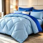 Diamond Pattern Quilt Bedding Set with Pillowcases 2/3 Piece – Soft Breathable Lightweight Comforter Twin Queen King 30+ Colors