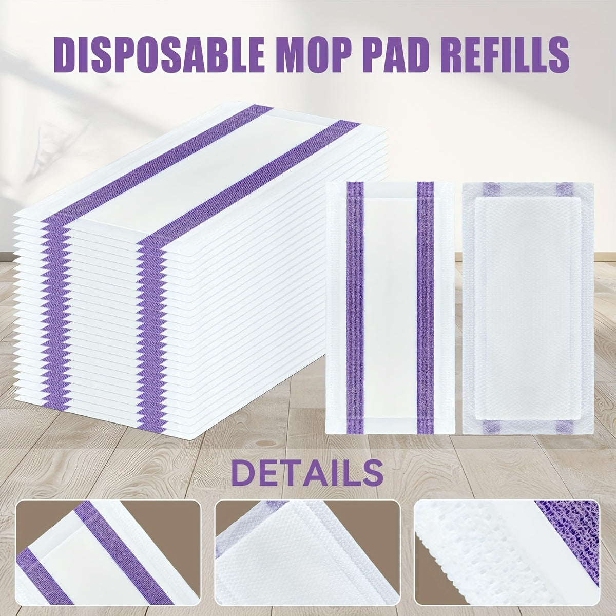 Mop Pad Refills 40 Pack – Dry & Wet Disposable Floor Cleaning Pads Compatible with WetJet & All Mop Models | Multi-Surface