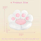 Cat Paw Cushion Jumbo Plush 23.6"x27.6", Oversized Cute Cat Paw Print Pillow with Quilted Cover & Filling for Office Chair, Gaming Chair, Bed & Floor Decor