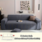 Striped Sofa Cover Washable Stretchy Slip-Resistant Zigzag Textured Couch Slipcover – Fits 1 to 4 Seaters, Scratch Protection, Classic Durable Design for Living Room Furniture