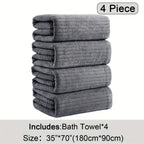Oversized Bath Towel Set 4 Piece 35x71 Inch – Ultra Soft Quick-Dry Absorbent Microfiber Towels for Bathroom Spa Gym Travel, 10 Colors