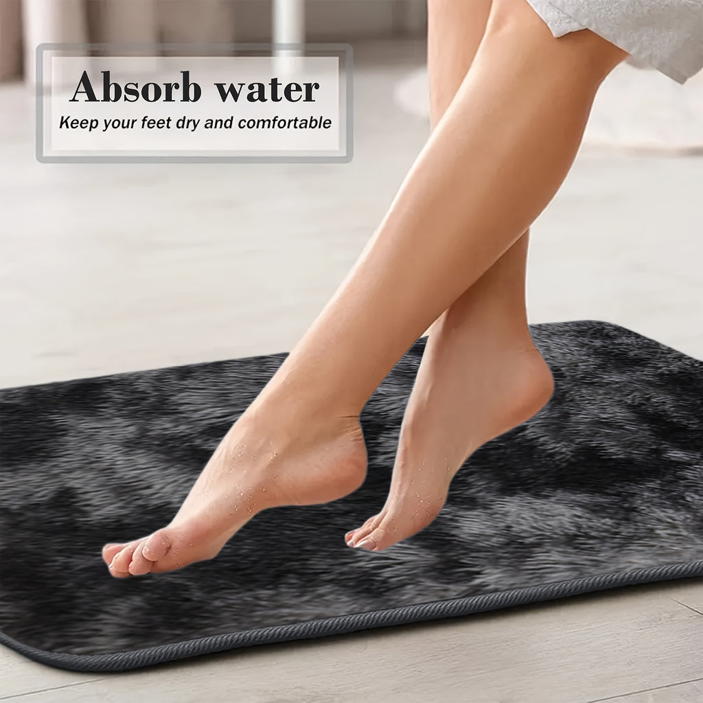 Soft Velvet Bath Rug Set Non-Slip Water Absorbent Machine Washable Bathroom Mat 3 4 5 6 Piece Sets Multiple Colors