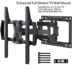 Full Motion TV Wall Mount for 37–86 Inch TVs, Heavy Duty Articulating Bracket, Swivel & Tilt, VESA 600x400mm, Holds Up to 100 lbs