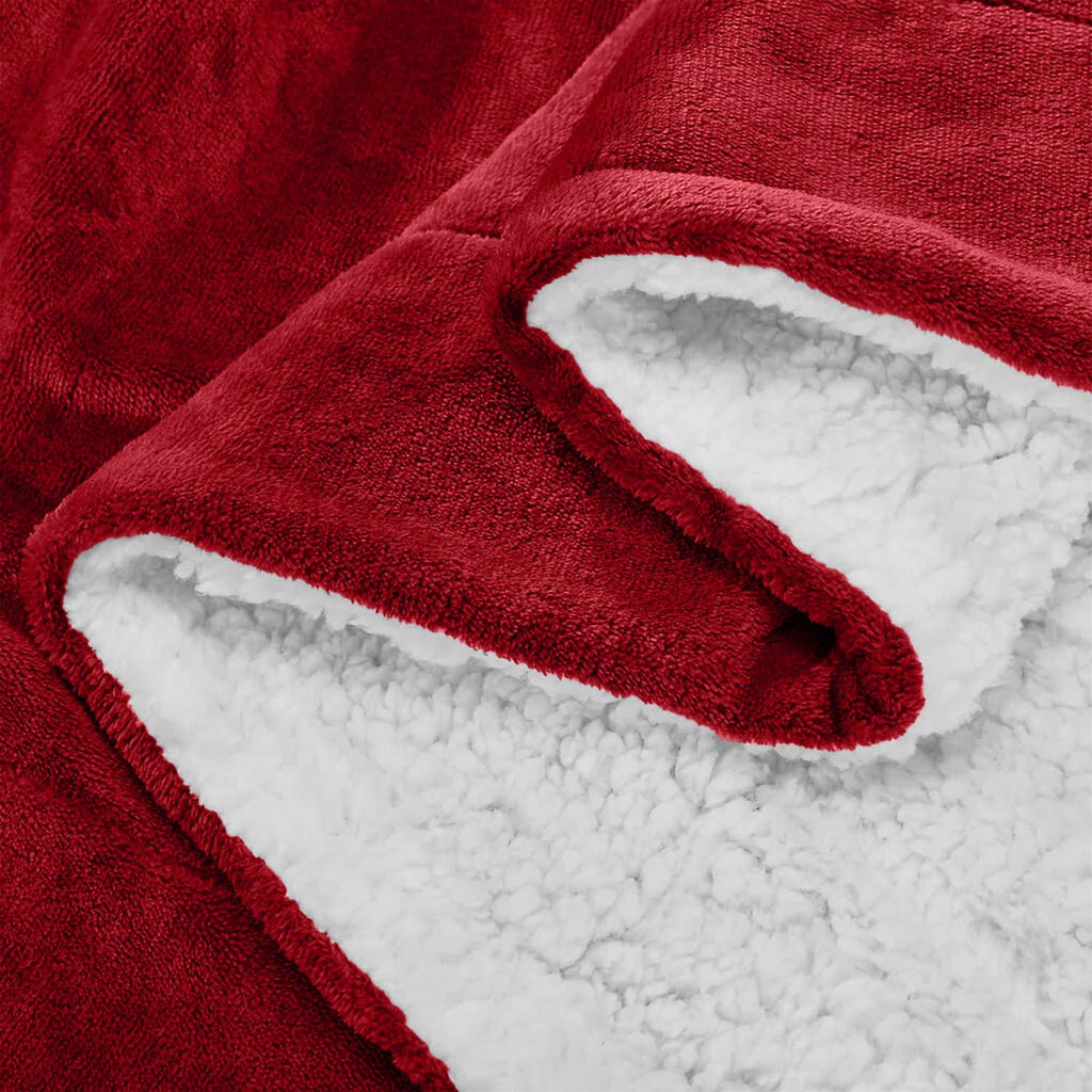 480GSM Heavy Sherpa Fleece Blanket Double-Sided Reversible Warm Throw for Couch Bed Office Travel All Season Comfort Sofa Decoration Holiday Gift