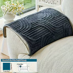 Bohemian Plush Sofa Pad Slipcover – Modern Luxury Faux Fur Non-Slip Couch Cover, All Season Machine Washable Pet Friendly Soft Seat Cushion Protector for Living Room Bedroom Office Home Decor