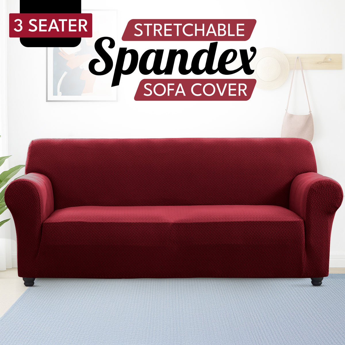 Spandex Stretch Sofa Cover Non-Slip Washable Couch Slipcover for 1 2 3 Seater Elastic Furniture Protector Pet & Kid Friendly Living Room Bedroom Home Decor