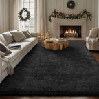 Fluffy Shag Area Rug 8x10 Ft Fuzzy Plush Non-Slip Soft Furry Carpet Living Room Bedroom Modern Shaggy Rug Christmas Gift