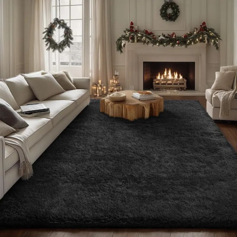 Fluffy Shag Area Rug 8x10 Ft Fuzzy Plush Non-Slip Soft Furry Carpet Living Room Bedroom Modern Shaggy Rug Christmas Gift