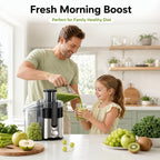 Centrifugal Juicer Juice Extractor with Pulp Separation, 3-Inch Wide-Mouth Feed Chute, 3-Speed Settings, Detachable Easy-Clean Parts, High Juice Yield – Ideal for Fruits & Vegetables, Family Juicing