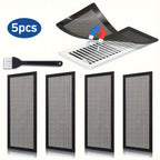 Magnetic HVAC Vent Covers for Floor Wall Ceiling PVC Air Vent Screen with Mesh Filter Tool-Free Installation Pest Control 4 & 5 Pack