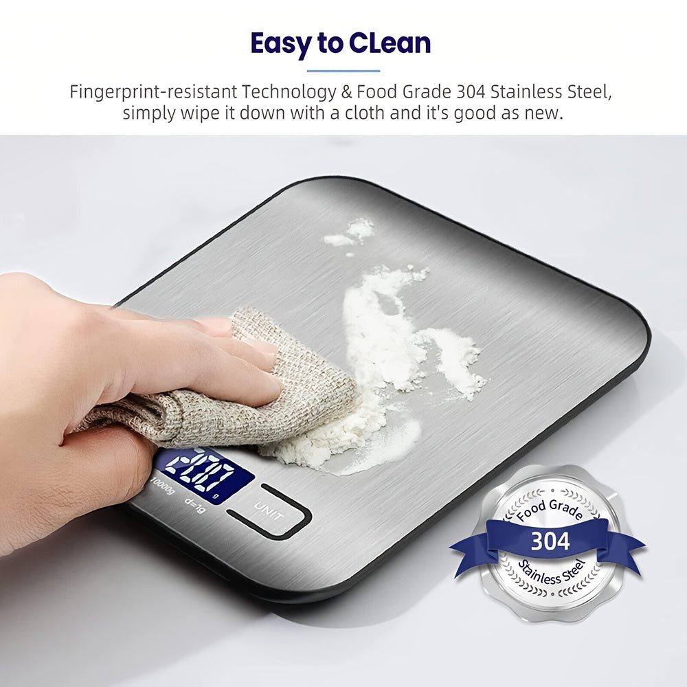 Digital Food Scale 22lb, Kitchen Scale in Grams & Ounces for Cooking, Baking & Weight Loss, Precise Tare Function, Slim Design, Easy to Clean, Perfect for Meal Prep & Coffee