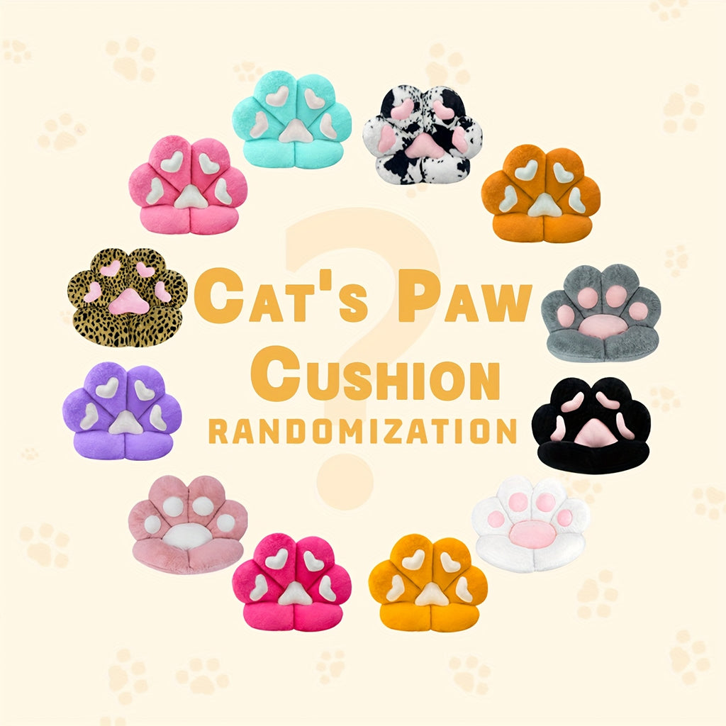 Cat Paw Cushion Jumbo Plush 23.6"x27.6", Oversized Cute Cat Paw Print Pillow with Quilted Cover & Filling for Office Chair, Gaming Chair, Bed & Floor Decor