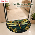 Retro Dragonfly Print Flat Washable Door Mat – Indoor & Outdoor Floor Rug for Entrance, Bathroom, Living Room & Laundry | 19”x31” (50×80cm)