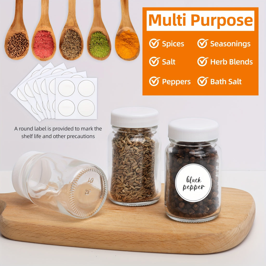 2oz Glass Shot Bottles with Caps 12/24 Pack – Mini Ginger Shot Juice Bottles with Lids, Waterproof Stickers & Brush, Potion Oil Party Mugs, 1.8x2.95 Inch