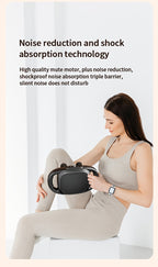 Fascia Gun Deep Tissue Percussion Massager with 9 High-Frequency Modes & Multiple Massage Heads, USB Rechargeable 2000mAh, Targets Legs, Waist, Back & Hips, Fitness Recovery Gift for Men & Women