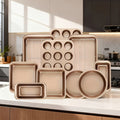 Baking Pan Set Oven-Safe Commercial Grade - Cookie Sheet Baking Sheet Round Cake Pan Muffin Pan Bread Pan Pizza Pan Square Pan - 4/6/12/23/46-Piece Kitchen Bakeware Sets, Restaurant Quality