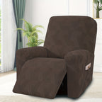 1 Seat Sofa Slipcover Stretch Recliner Cover Elastic Armchair Slipcover Washable Spandex Couch Cover with Pocket for Living Room Office Home - 5 Colors Dark Gray Beige Coffee Green Navy Blue