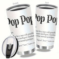 20oz Stainless Steel Travel Mug – Vacuum Insulated Double Wall, Pop-Up Lid, Hot & Cold Drinks, Perfect Gift for Grandpa & Grandfather
