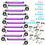 Black Light Bar 10W 1ft LED UV Blacklight Strip Lights – Magnetic Mount for Glow Party, Tapestry, Poster, Body Paint, Cabinet & Display – 2 to 14 Pack