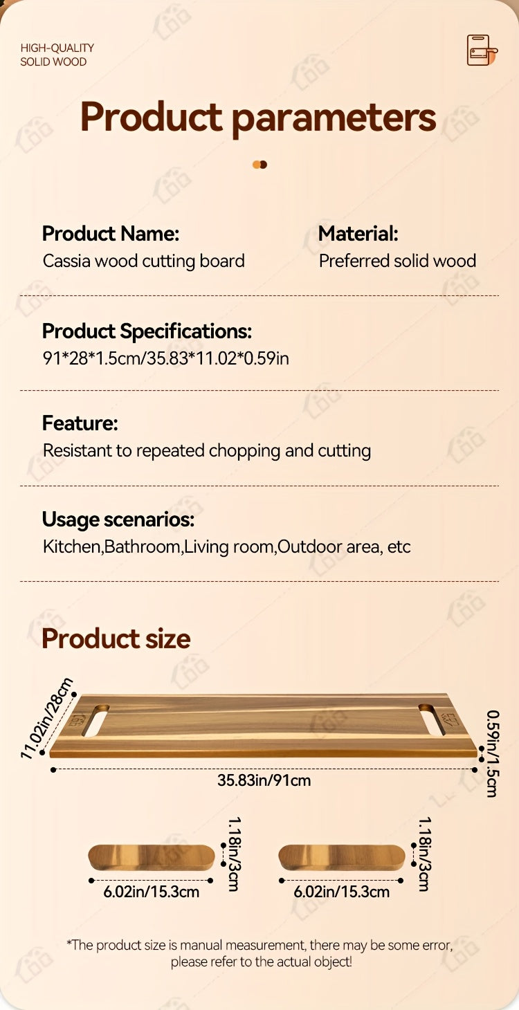 Extra Large Acacia Wood Charcuterie Board 36x12 Inch with Handles and 2 Stands - 3ft Rectangular Cheese and Meat Serving Platter for Party Entertaining - Oversized Grazing Board Gift