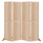 5 FT Freestanding Pegboard Room Divider | Wood Folding Privacy Screen & Display Board Organizer with Support Feet – White, Black, Natural, Grey | Craft Shows, Retail & Home