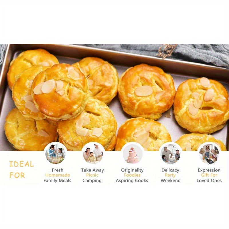 11 Inch Non-Stick Square Baking Pan Carbon Steel Jelly Roll Tray - Oven Baking Sheet for Cake Rolls Cookies Nougat Puff Pastry